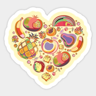 I Love Fruits Sticker